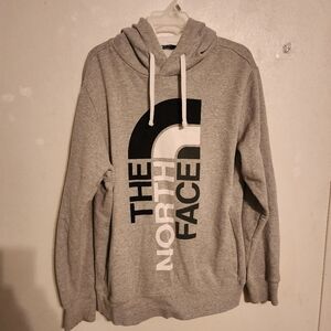 The North Face Trivert Mens Logo Pullover Gray Hoodie Size L